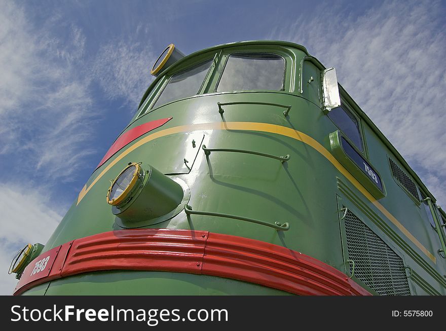 The cabin of old Soviet main locomotive. The cabin of old Soviet main locomotive.