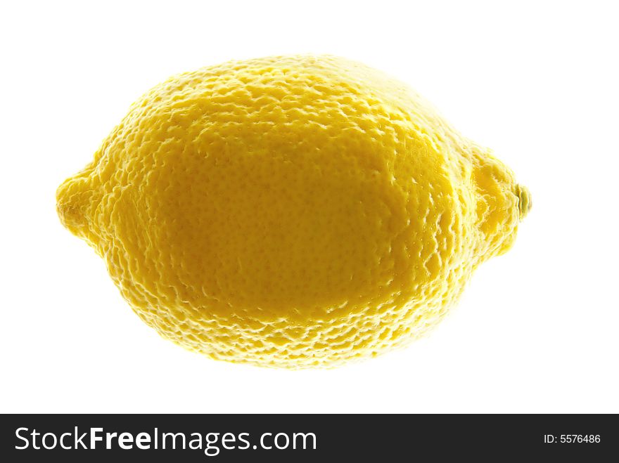 Yellow lemon isolated on white. Yellow lemon isolated on white