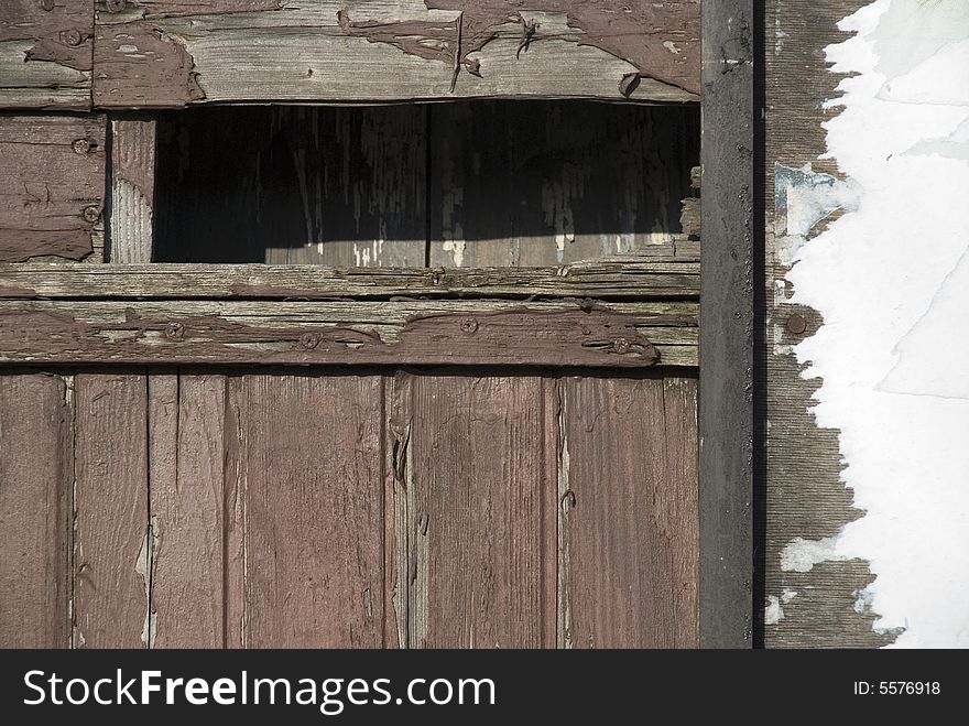 An old and rotten wooden building. An old and rotten wooden building