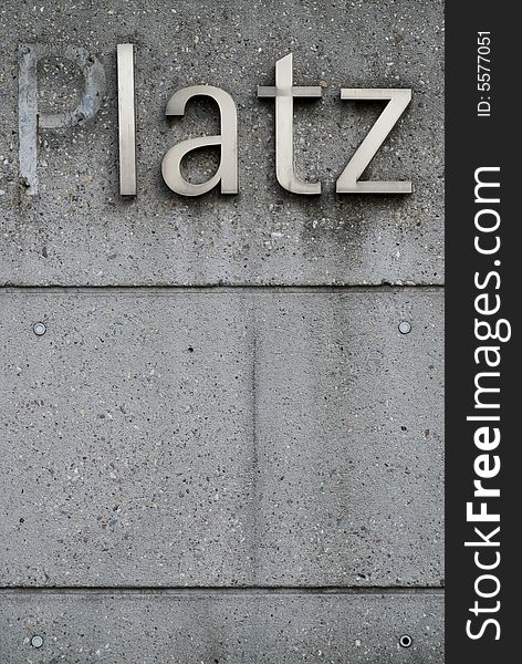 Stolen letter from the german word platz
