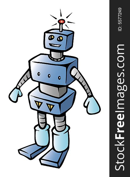 Cartoon illustration of a robot
