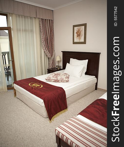 Modern interior of a hotel room. Modern interior of a hotel room