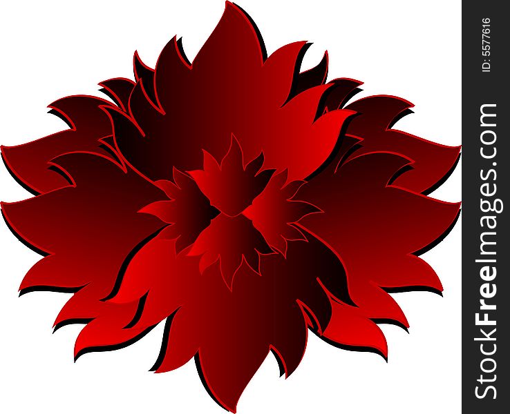 Vector illustration of a bloody red flower. Vector illustration of a bloody red flower