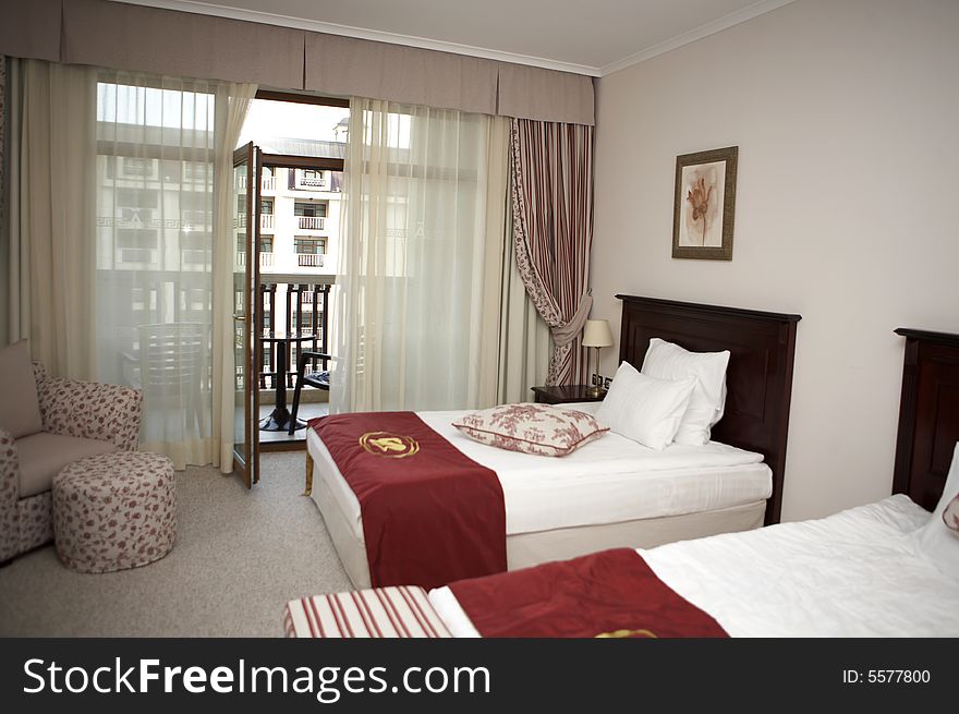 Modern interior of a hotel room. Modern interior of a hotel room