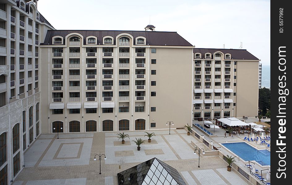 Hotel view with luxury apartments. Hotel view with luxury apartments