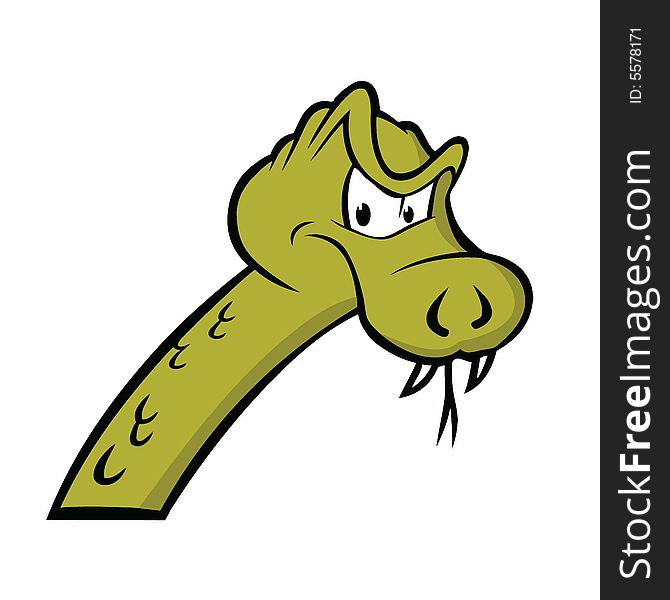 Cartoon illustration of a snake