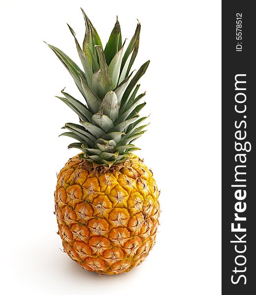 Fresh pineapple isolated on the white background