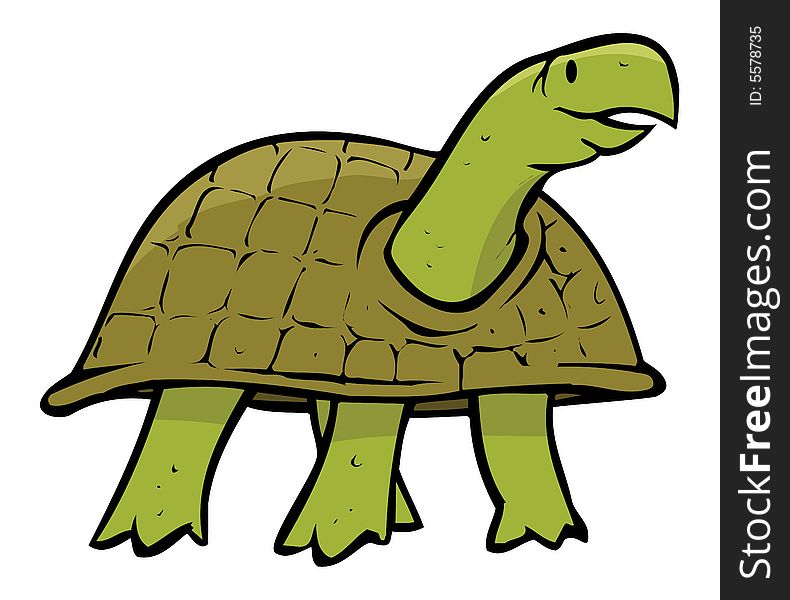 Cartoon illustration of a turtle