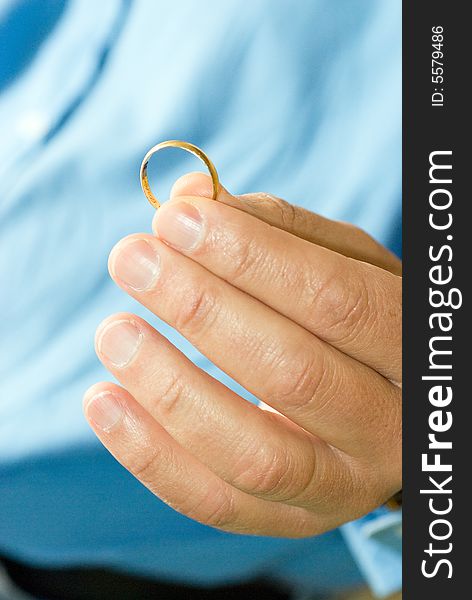 Man Holding Ring - vertical