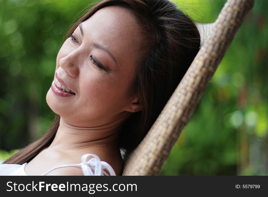 Portrait of a pretty woman from Thailand.