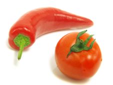 Fresh Pepper And Tomato Royalty Free Stock Photo Fresh Pepper And Tomato Royalty Free Stock Photo
