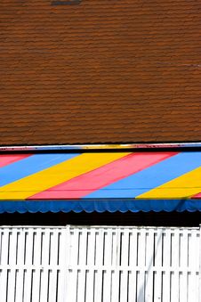 Tiled Roof And Awning Royalty Free Stock Image