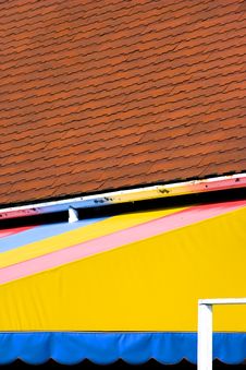 Tiled Roof And Awning Royalty Free Stock Photo