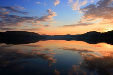 Ladoga And Sunset Royalty Free Stock Photos Ladoga And Sunset Royalty Free Stock Photos