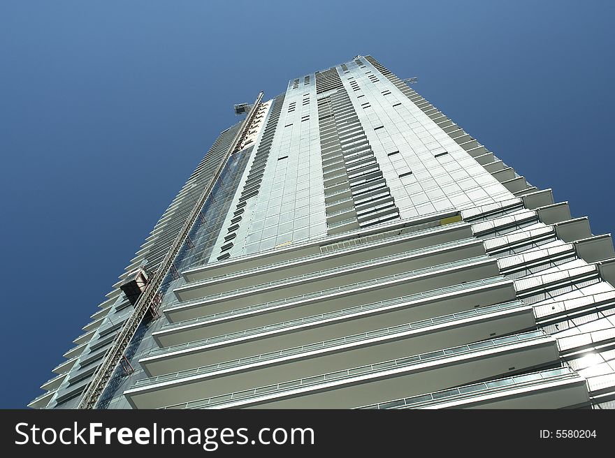 New tower under construction in downtown Vancouver, BC. New tower under construction in downtown Vancouver, BC