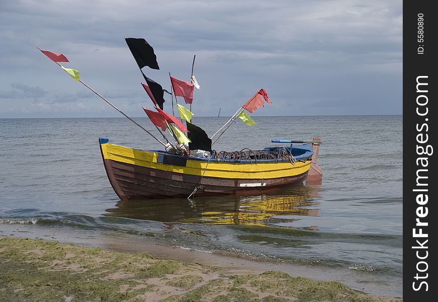 Fishing boat on a beach, Poland