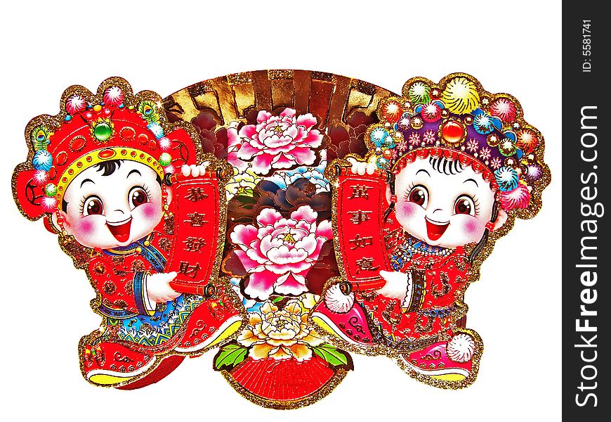 Chinese Dolls for good wish in Spring Festival