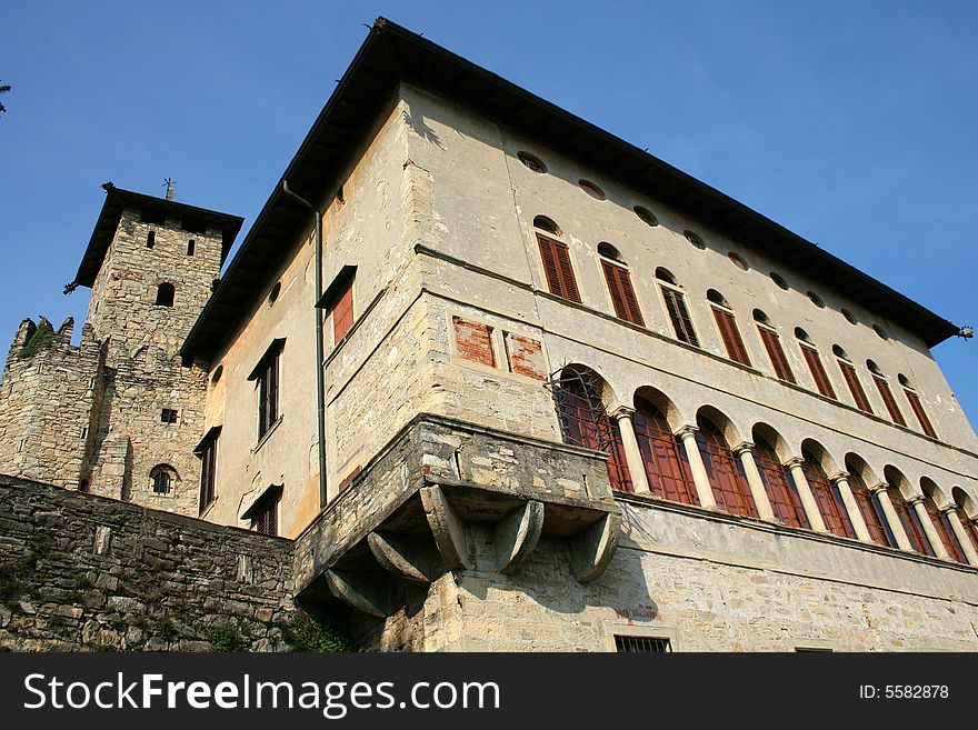 A medieval castle in Italy. A medieval castle in Italy