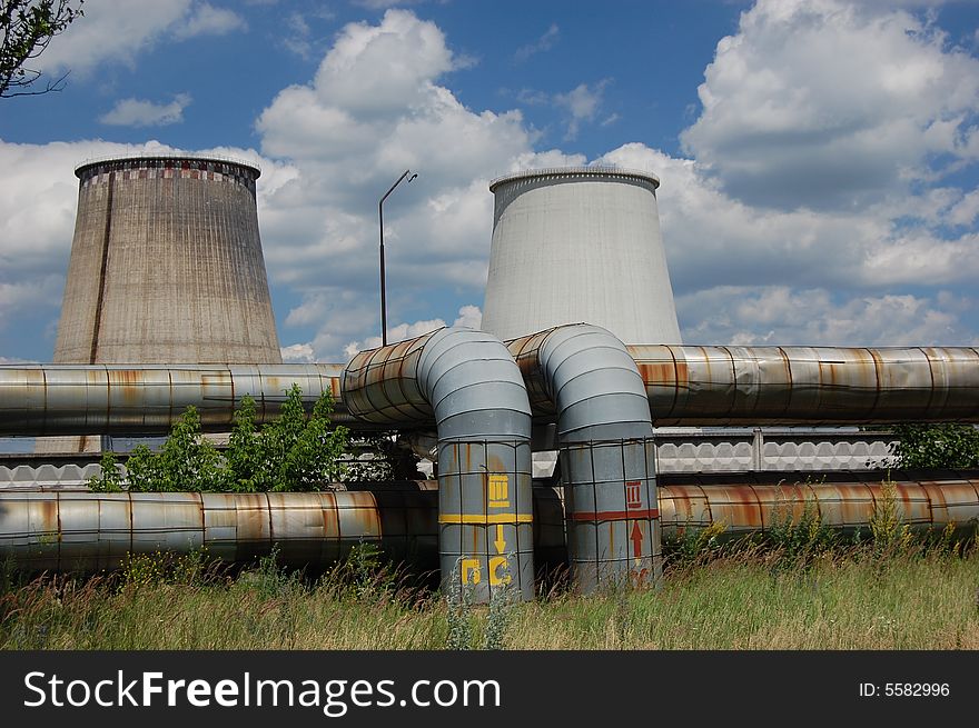 Kiev,Ukraine. Summer.Power plant. Kiev,Ukraine. Summer.Power plant