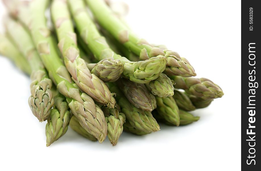 Close up shot of asparagus tips