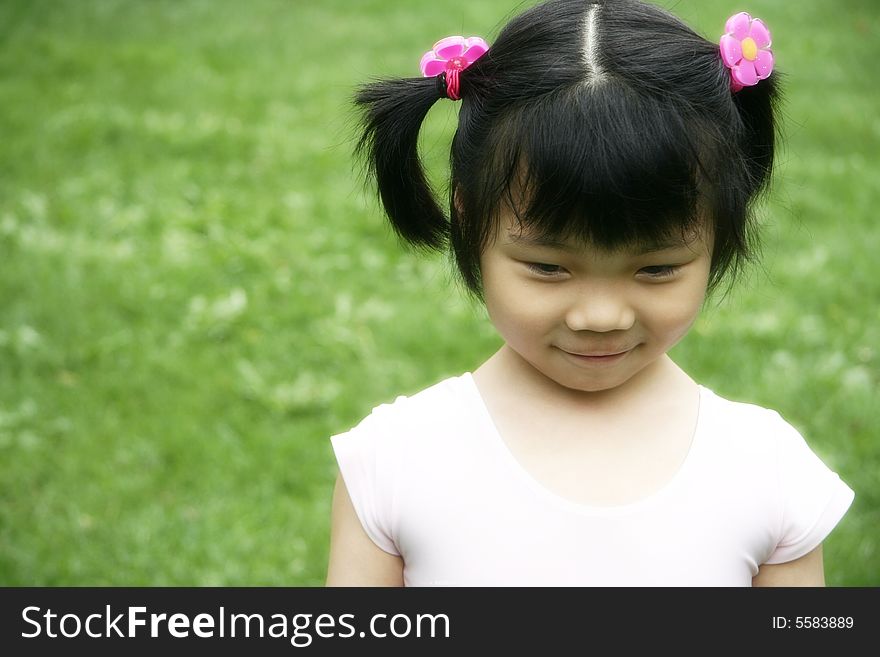 A sweet chinese girl in summer