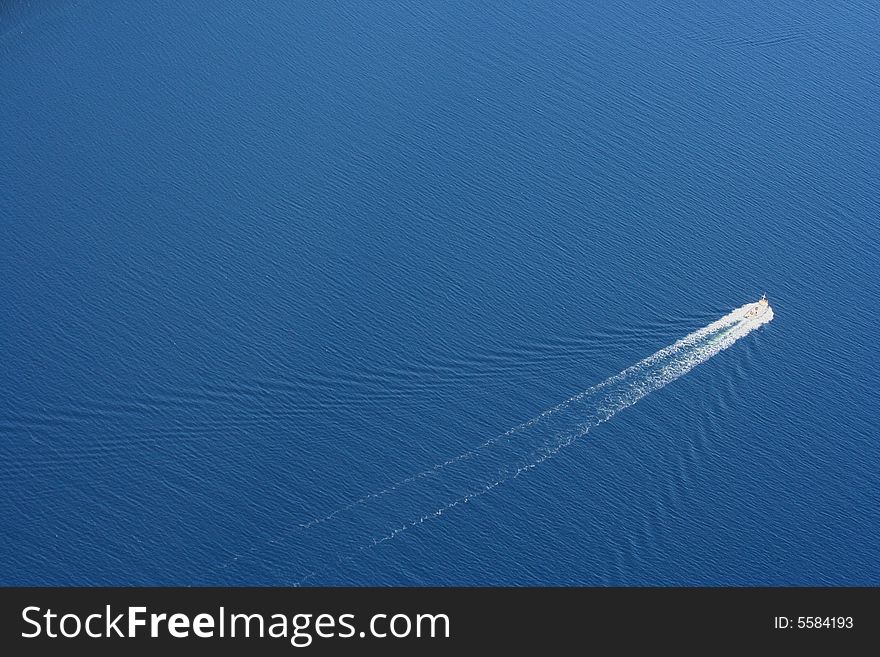 Water landscape from a plaine