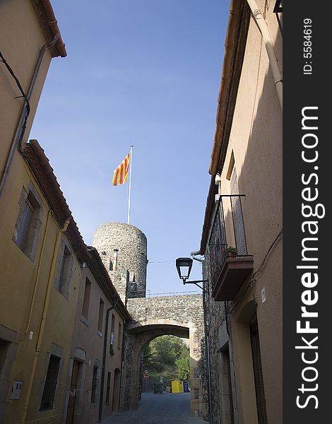 Town of Hostalric. Costa Brava, Catalonia, Spain