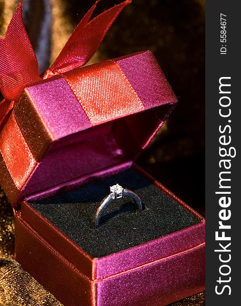 Diamond Ring in a Gift Box