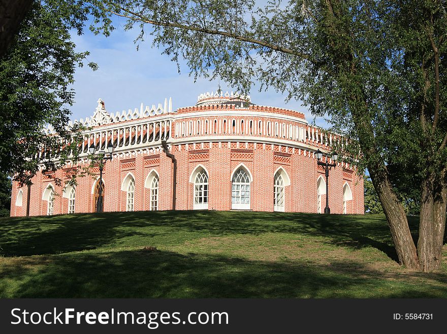 The palace area in a summer garden of Moscow. The palace area in a summer garden of Moscow