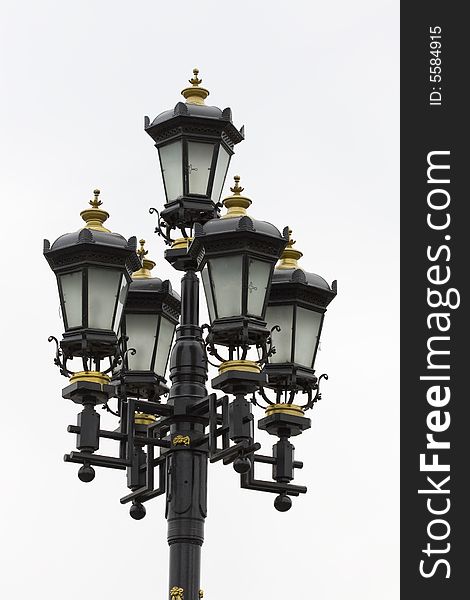 Ornate street lamp in Moscow