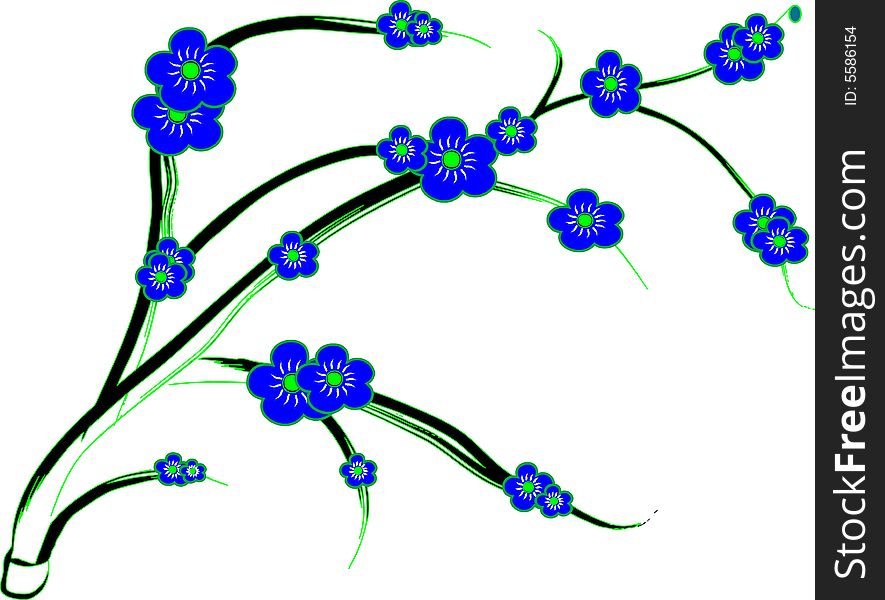 Vector illustration of an elegant flowers. Vector illustration of an elegant flowers