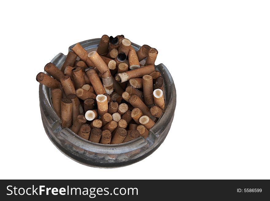 A lot of cigarette stubs