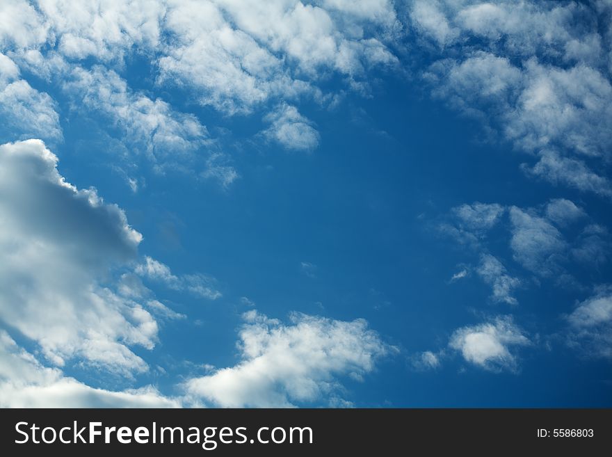 Beautiful blue sky with clouds. Beautiful blue sky with clouds