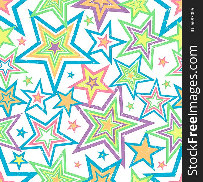 Distressed Stars Background Vector