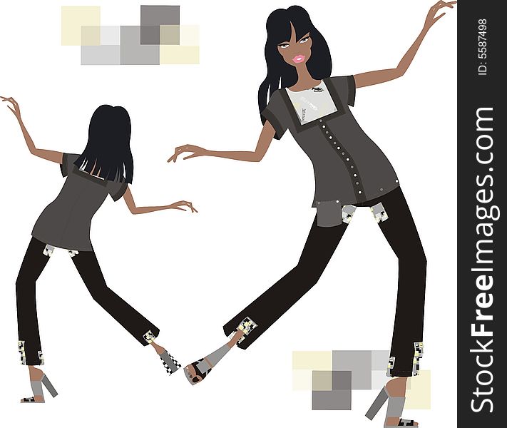 Clothes design, illustration, also in corel draw format.