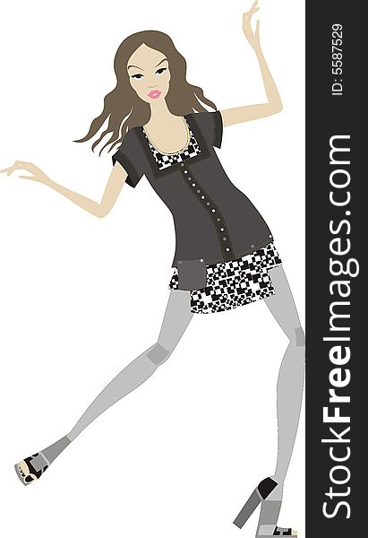 Clothes design, illustration, also in corel draw format.
