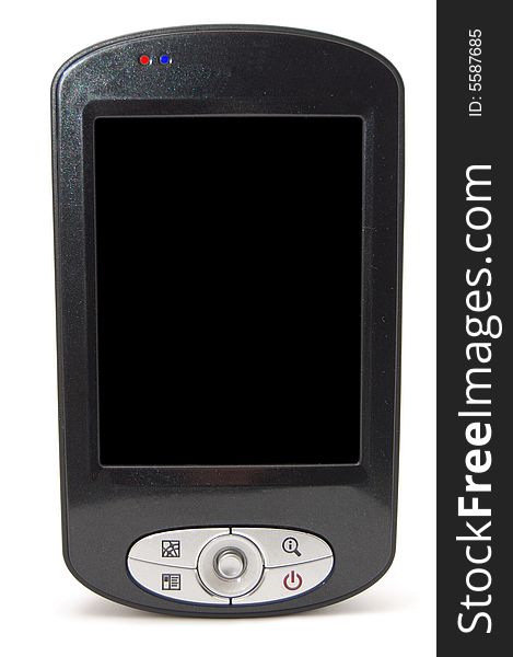 PDA with empty display isolated on a white background