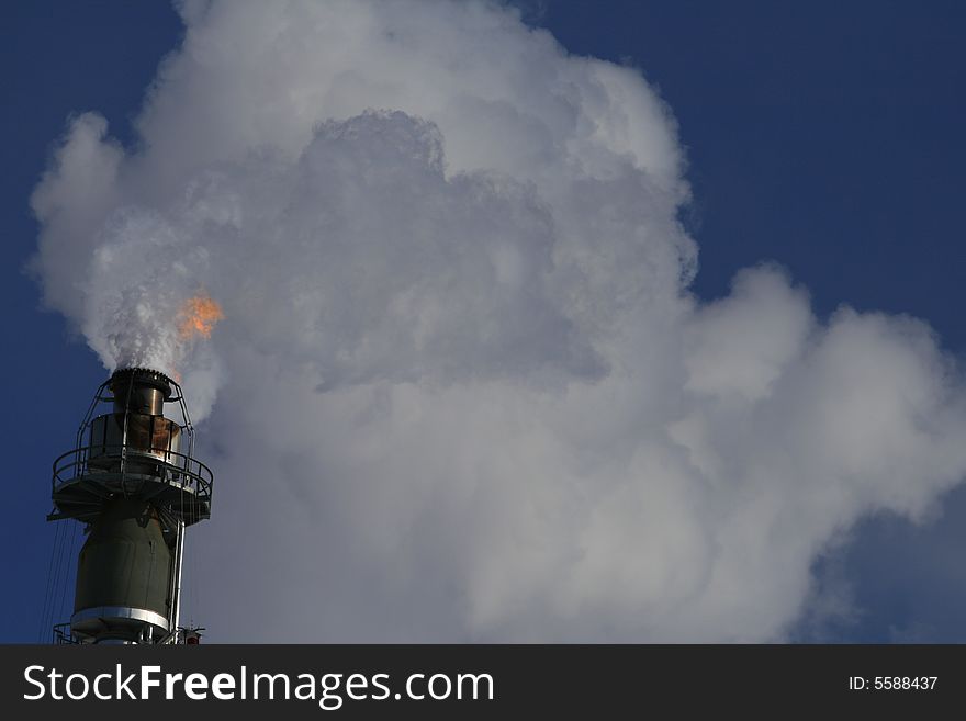 Oil refinery in operation day after day. Oil refinery in operation day after day