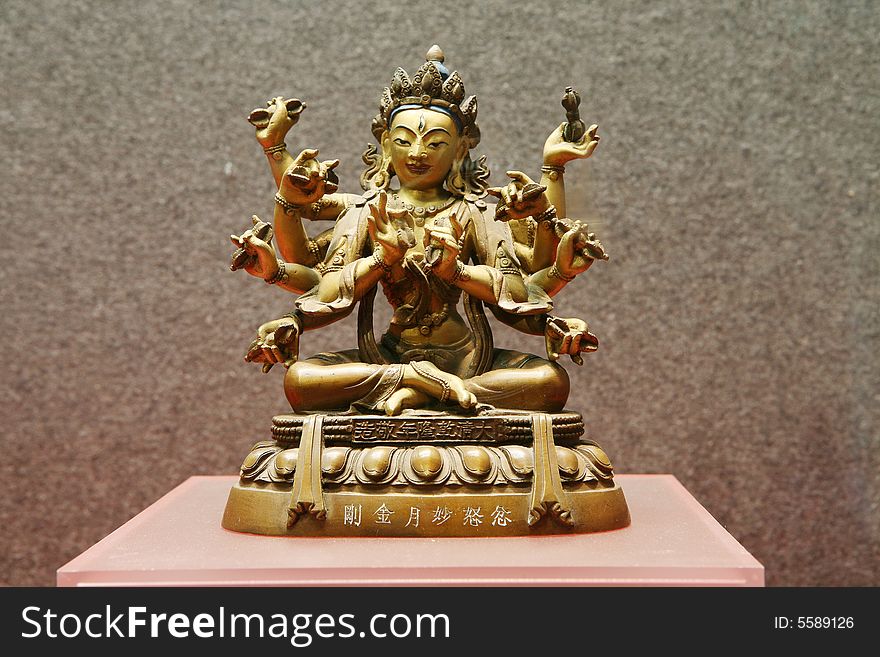 Vintage buddha made from gold in