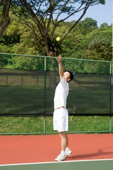 Aisan Tennis Player Royalty Free Stock Image Aisan Tennis Player Royalty Free Stock Image