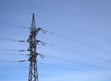 High-voltage Pole Royalty Free Stock Photos High-voltage Pole Royalty Free Stock Photos