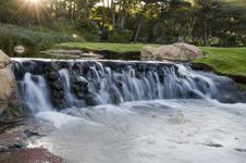 Running Stream At Sunset Royalty Free Stock Photography Running Stream At Sunset Royalty Free Stock Photography