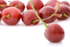 Sweet Cherries With One Cherry At Front Side Stock Photo Sweet Cherries With One Cherry At Front Side Stock Photo