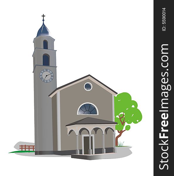 Old church of italian country