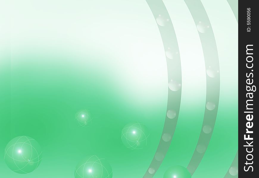 Abstract background with green balls. Wallpapers