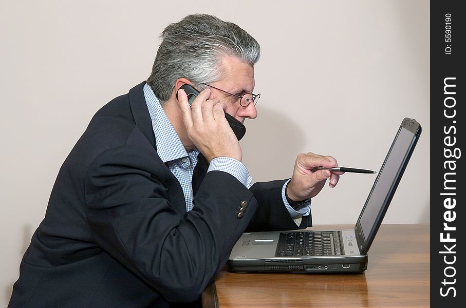 Businessman At Computer