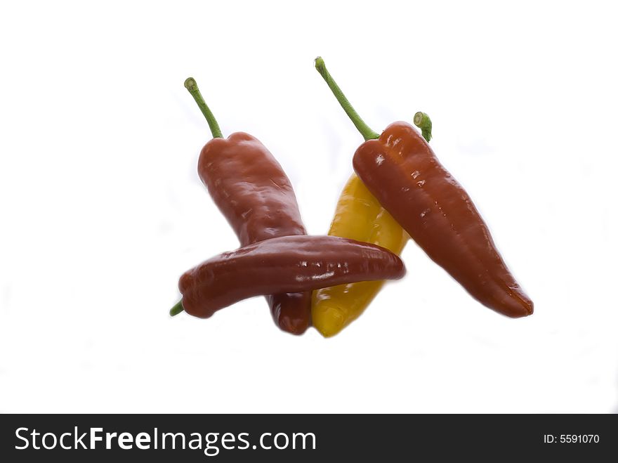 Isolated vegetables photo taken in studio