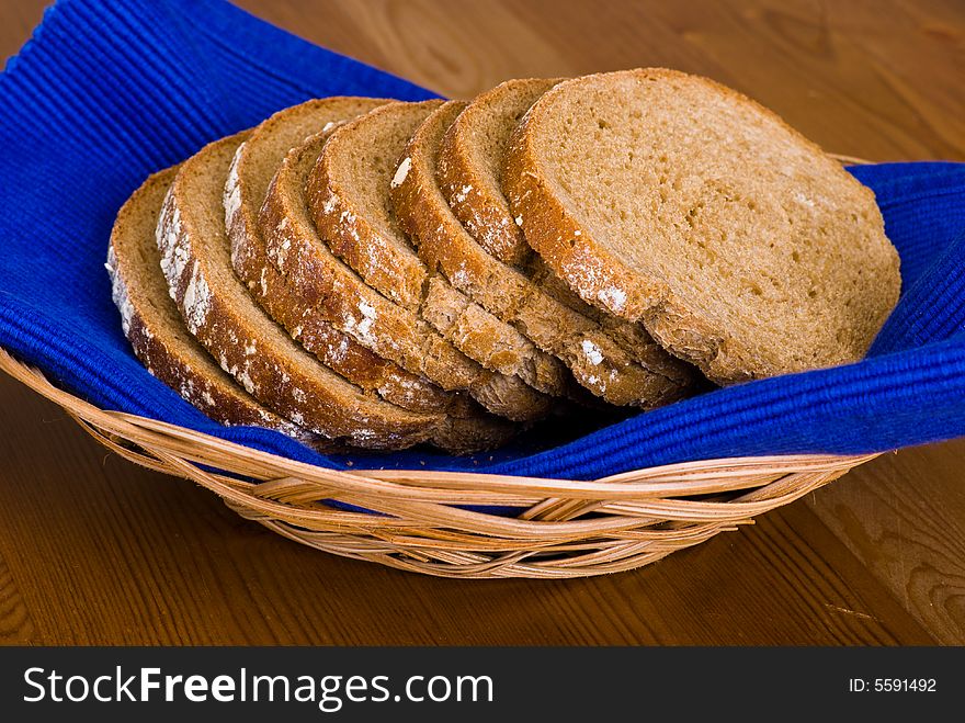 Cut bread in a Basket