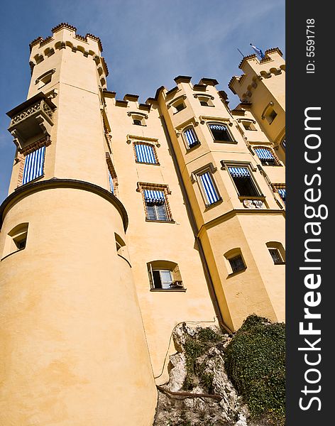 Tower of castle Hohenschwangau. Bavaria, Germany.