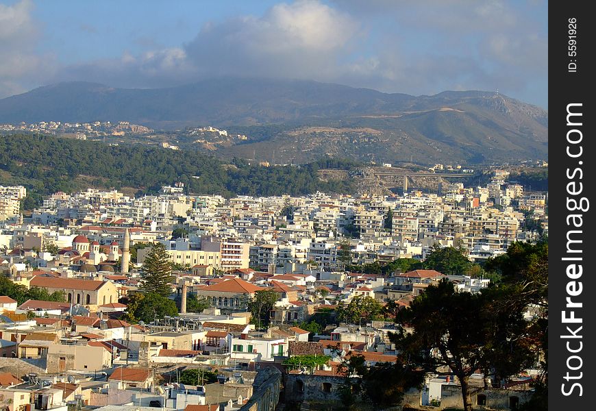 View of Rethymnon town (Crete, Greece)